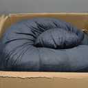 ALLOPERA Pregnancy Pillow, Full Body 57 Inch Maternity Pillow with Removable Washable Cover - Sleep Support for Legs, Back, Neck, Shoulder, HIPS, Belly for Pregnent Women, Black Grey Velvet Cover