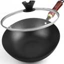 Souped Up Recipes 10 Inch Carbon Steel Wok For Electric, Induction and Gas Stoves 