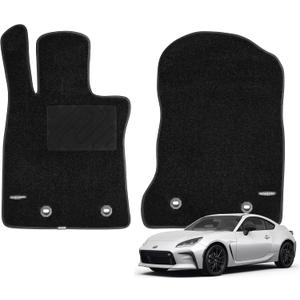 WENNEBIRD Front Carpet Floor Mats for Toyota GR86 2022-2026, 2Pc | 0.6-Inch Ultra-Thick Plush Carpet, Noise-Reducing Comfort, Waterproof TPE Layer, Anti-Slip Backing