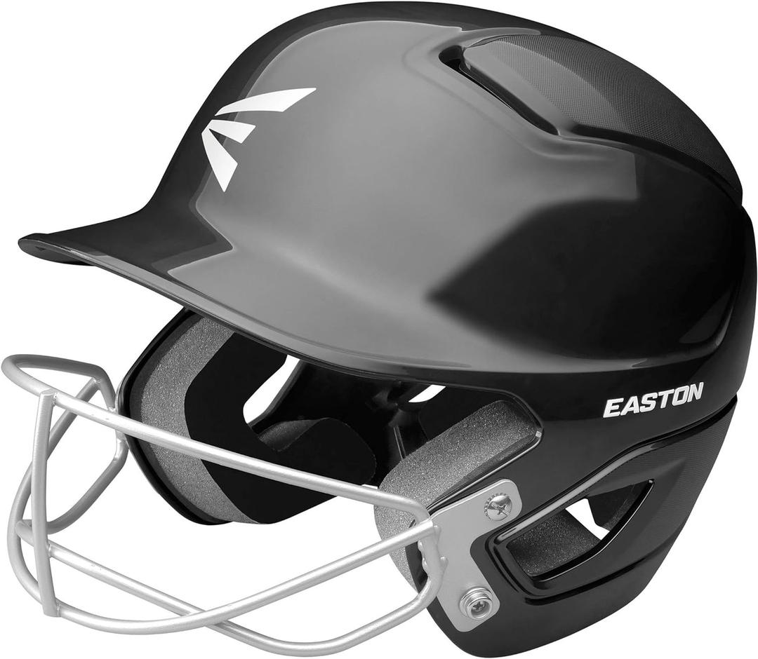 Easton | Alpha Batting Helmet with Facemask | T-Ball/Fastpitch Softball | Multiple Sizes/Colors (Large/X-Large (7 1/8" - 7 3/4"), Black)