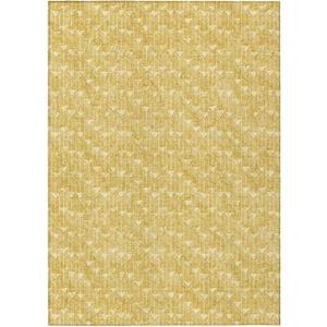 Addison Rugs Chantille ACN514 Gold 2'6" x 3'10 Indoor Outdoor Area Rug, Stain Resistant, Machine Washable, Non Shedding, Bedroom, Living Room, Dining Room, Kitchen Rug