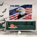 Double Sided 3ply 250 Years Anniversary Flag 3x5 FT, 250th Birthday Independence Day Flags,Outdoor and Indoor Decor Banner,Fade Proof Polyester Flags with Brass Grommets. (B, 3X5 3PLY)