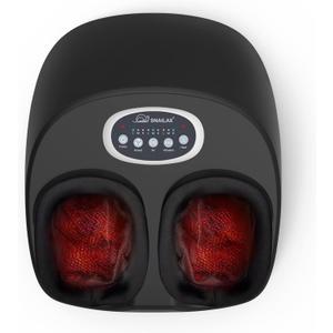 Snailax Shiatsu Foot Massager with Heat, FSA Eligible, Kneading, Compression, Vibration, Feet Massage Machine for Plantar Fasciitis, Neuropathy, Foot Warmer, Gifts for Women Men,Size 13