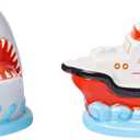 Silver Buffalo Jaws Shark Breach and Orca 2pc Ceramic Salt and Pepper Shaker