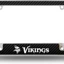 Rico Industries NFL Football Black 12" x 6" Chrome All Over Automotive License Plate Frame for Car/Truck/SUV