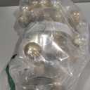 Sea Team 60mm/2.36" Shatterproof Clear Plastic Christmas Tree Ball Ornaments Set, Decorative Hanging Transparent Xmas Baubles with Stuffed Delicate Decorations (30 Counts , Champagne)