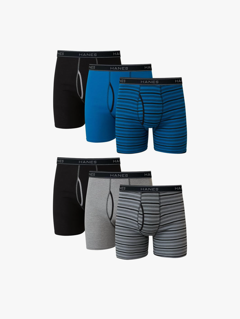Hanes Men's Boxer Briefs, Cool Dri Moisture-Wicking Underwear, Cotton No-Ride-up for Men, Multi-Packs, Medium