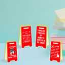 4 Pack Team Office Gifts, Red Desk Accessories, Acrylic Sticky Note Holder Gifts for Coworkers, Gag Gift for Colleague Leader Boss Manager Employee Birthday Christmas White Elephant Gift