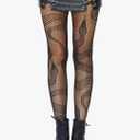 Leg Avenue Women's Black Fishnets Patterned Tights with Designs