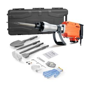 VEVOR Demolition Jack Hammer, MAX 2200W Electric Jackhammer Heavy Duty, 1400 BPM Concrete Breaker 4pcs Chisels Bit Chipping W/Case, Gloves