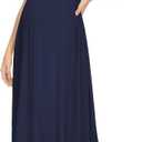 Xpenyo Maternity Maxi Dress Women Casual Wrap Long Baby Shower Pregnancy Dresses (Blue, XXL)