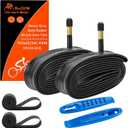 700C Heavy Duty Bike Tubes 700x25C/26C/28C/32C/34C AV48 Schrader Valve (25/34-622) 700C Bicycle Inner Tubes Compatible with 700x25C 700x26C 700x28C 700x30C 700x32C Bike Tire Tubes 2-PCS