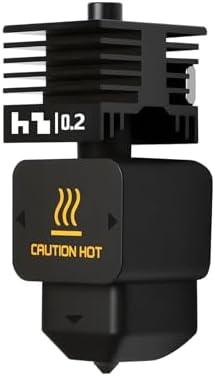Upgrade 0.2mm P2S, H2D, H2S Hotend Kit, 3D Printer Print Head Hot End Heating Block Kit with 0.2mm Hardened Steel Nozzle and Silicone Sock for Bambu Lab H2D, H2S, A1/A1 Mini
