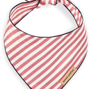 Paws Wishes Dog Bandana 1 Pack, Red Stripes, Pet Friendly Design, Hair and Water Resistant, Adjustable Dog Scarf for Medium Boy Girl Dog