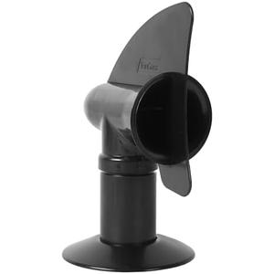 TonGass (1-Pack, Black RV Rotating Sewer Plumbing Vent Cover for RV Rotating Holding Tank Vent Wind-Powered Cover Draws Holding Tank Odors Out - Rotates 360 Degrees - Includes Mounting Hardware 4X