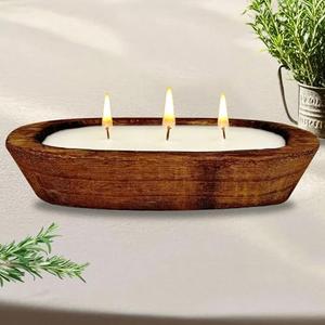 Aromatherapy Candle, SEVEYEE Lavender Candle 3wicks 12oz, Large Wooden Bowl Candles for Women,Girl Birthday Gift