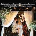 Babenest 7.38FT Wooden Wedding Arch, Square Wood Backdrop Arbor Stand, Indoor Outdoor Wedding Arbor for Rustic Ceremony Birthday Party Bridal Baby Shower Banquet Proposal Scene Garden Decoration