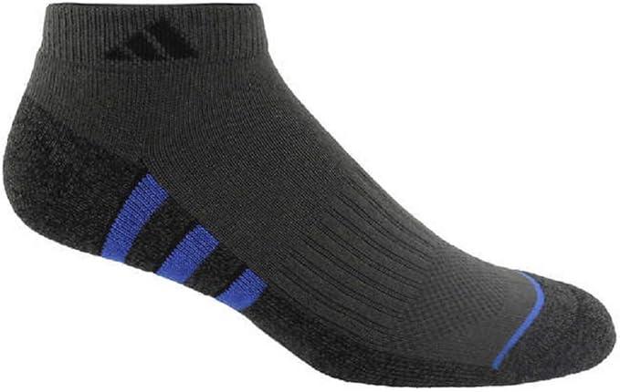 adidas Men's Superlite Stripe Low Cut Socks, Heather Dark Grey/Black/Night Grey, Large