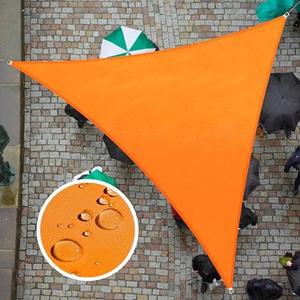 ColourTree 12' x 12' x 12' Orange TADT12 Triangle Waterproof Sun Shade Sail UPF50 Canopy Awning Shelter, 95% UV Blockage Water Resistant, Outdoor Patio Garden Carport (We Customize)