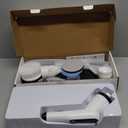 Electric Spin Scrubber, Dreazu IPX7 Shower Scrubber with 7 Replaceable Brush Heads & Retractable Handle, 2-Speed Adjustable Shower Cleaner for Bathroom,Toilet, Bathtub, Kitchen, Tile Floors (White&black)