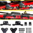 Hard Top Mounting Bracket Kit Compatible with 2018-2024 2025 Jeep Wrangler JL 4XE Gladiator JT Accessories Hardtop Mount Installation Brackets Hardware, Complete 1 Set Metal Black