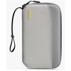 tomtoc Passport Holder Family with RFID Blocking, Passport Wallet Women Men, with Airtag & Sim Card Holder and Eject Pin, Travel Document Organizer with Wrist Strap, Up to 4 Passports, Water-resistant