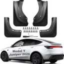 2026 Mud Flaps for Tesla Model Y Juniper Accessories Front and Rear ABS Mud Guards Set of 4, Includes All Hardware Installation Tools Accessories (Model Y Juniper 2025+)