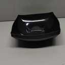 PLASTICPRO Disposable Square Serving Bowls, Party Snack or Salad Bowl, Plastic Black Pack of 4, 32 OUNCE, Black