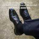 Merino Wool Dress Socks for Men Over-the-Calf, Ribbed Wool Dress Socks for Size 8-12 Breathable, Reinforced Heel and Toe