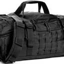 Gym Bag Duffle Bags Backpack - Travel Weekender Bag for Men Women Workout Bag for Military,Sports,Overnight,Basketball,Tactical,Football,Waterproof & Tear Resistant (25L, Black)