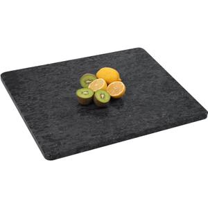 Black Marble Cutting Board For Kitchen, Large Marble Slab Pastry Board With Non-Slip Feet For Baking, Cheese, Charcuterie, Chocolate, 16x20 Inch, Pack Of 1 Piece