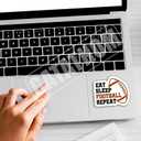 2 x (3PCS) Eat Sleep Football Repeat Sticker Funny Football Stickers Decals for Books Laptops Tumblers Scrapbooks Water Bottbles, Waterproof Vinyl Decal for Football Players Team, 3 x 2.5 Inches