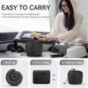 SZXYX Travel Pillows for Airplanes, 100% Pure Memory Foam Neck Pillow for Airplanes, Comfortable Breathable Cover, 360 Support Stowable Pillows for Sleeping, Car, Airport Travel Essentials Black