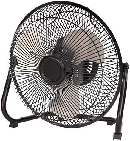 Mainstay 9" Durable Metal High-Velocity Fan with Three-Speed Rotary Switch, Black (1)