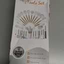 Cooking Utensils Set- 35 PCs Kitchen Utensils with Grater,Tongs, Spoon Spatula &Turner Made of Heat Resistant Food Grade Silicone and Wooden Handles Kitchen Gadgets Tools Set for Cookware (White)