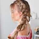 Bessrung 100 Pcs Thick Seamless Hair Ties, Ponytail Holders, Pink, No Damage for Thick Hair, Valentine's Day Gifts