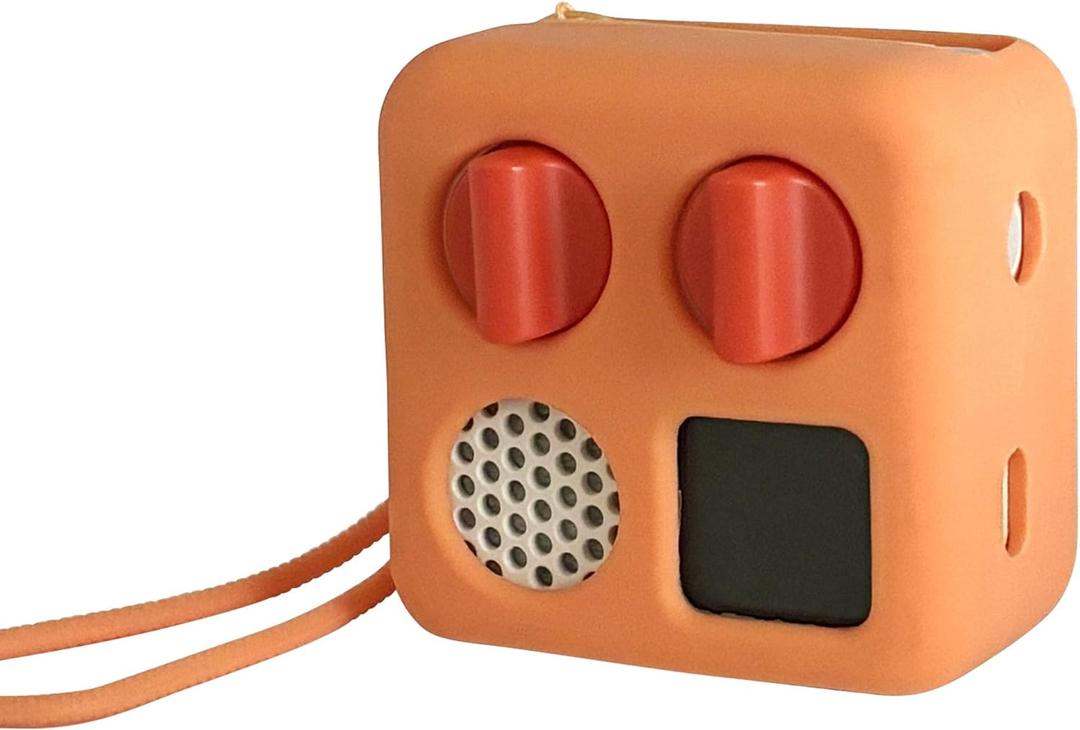 Silicone Cover for Yoto Mini Player, Protective Sleeve Case Compatible with Audio Music Player (Orange)