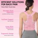 Posture Corrector for Women, Back Brace Support for Upper and Lower Back Pain Relief, Adjustable for Back straightener, Spine Alignment, Scoliosis, Hunchback, Spine Corrector (L ( Waistline 30.5"-37" ), Pink)