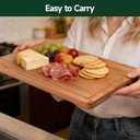 3-Piece Set Bamboo Cutting Board for Kitchen - Crack-Resistant Wood Chopping Boards with Deep Juice Grooves, Pre-Oiled Butcher Block for Meat, Vegetables & Cheese, Carbonized