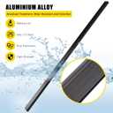 10 Pcs Aluminium Alloy Stair Nosing Protector - 2" x 0.75" x 48" Non-Slip Strips for Stairs & Pool Edge (Black)