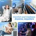 Cooling Gel Seat Cushion with 12V Power Fan, 4D Air Fiber Support Pad for Office Chair, Car Seat, Gaming, Wheelchair  3-Speed Turbo Airflow, Breathable & Non-Slip Design