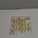 Metal Shower Curtain HooksSet of 12 RingsRust Resistant S Shaped Hooks Hangers for Shower Curtains, Kitchen Utensils, Clothing, Towels, etc. (Gold)