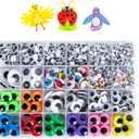 1680pcs Googly Wiggle Eyes Self Adhesive, for Craft Sticker Eyes Multi Colors and Sizes for DIY by ZZYI