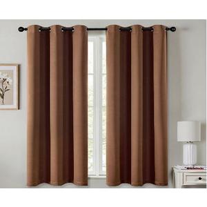 MIULEE Blackout Curtains for Bedroom Living Room 63 Inches Long 2 Panels, Thermal Insulated Room Darkening Drapes Solid Grommet Noise Reduction Light Blocking Window Treatments 40x63 Inch Mocha Brown