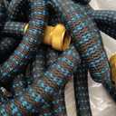 Flexi Hose with 8 Function Nozzle Expandable Garden Hose, Lightweight & No-Kink Flexible Garden Hose, 3/4 inch Solid Brass Fittings and Double Latex Core, 75 ft Blue Black