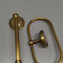 2 Pcs Antique Brass Toilet Paper Holder, Brass Towel Ring, Bathroom Wall Mount Vintage Gold Tissue Roll Holder & Hand Towel Ring, Exquisite Pattern Carving Bathroom Accessories