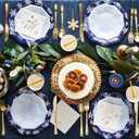 Snowflake Blue Small Plates (Set of 10) by Coterie (Let It Snow)