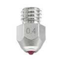 Ruby Tip MK8 Nozzle 0.4mm for Ender 3, CR-10, Elegoo Neptune 3, Sovol SV06 3D Printer and More, Hardened & Abrasion Resistant, Nickel Plated Copper