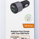 ZGear Quick Charge 3.0 Car Charger 2 USB Ports (33.8w) Universal