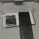 Protable Folding Wireless Keyboard,Foldable Bluetooth Keyboard for Business and Travel,USB-C Rechargeable,Multi-Device for iOS Android Windows Mac,Smartphone Tablet and Laptop,Pocket size,BLACK